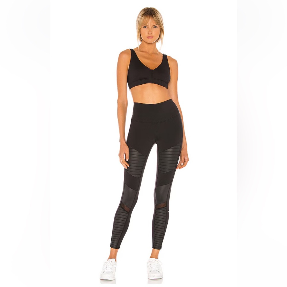ALO High-Waist Black Moto Leggings